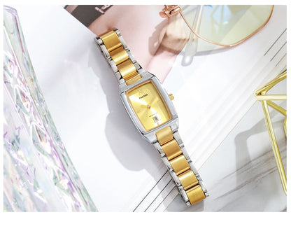 WWOOR Luxury Woman's Watch Elegant Waterproof Stainless Steel Watch for Ladies Dress Square Quartz Women's Watches Reloj mujer