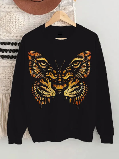 Fashion Women's Art Printed Sweatshirt 3D Print O-Neck Long Sleeve Tops Summer Casual Women's Clothing Apparel Y2K Streetwear