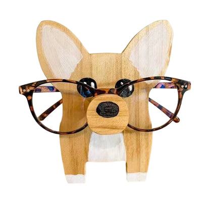 Animal Glasses Stand Holder Creative Puppy Dog Pet Shape Glasses Rack For Christmas Gift Wooden Home Office Desk Decor
