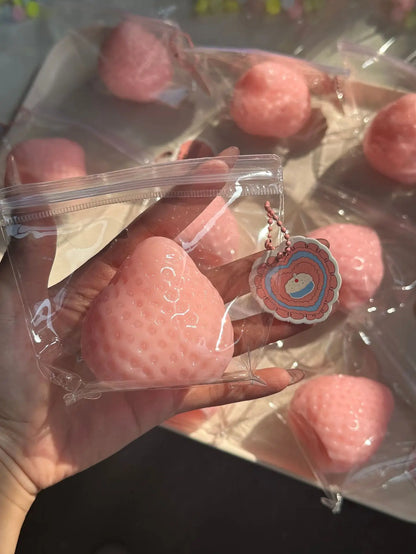 Strawberry Taba Squishy Fidget Toy, Soft Slow Rebounce Stress Relief Toy Antistress for Kids Adults Office & Party Favors Gift