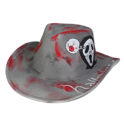 EtherealBe Halloween Cowboy Hat for Adults - Spooky Style