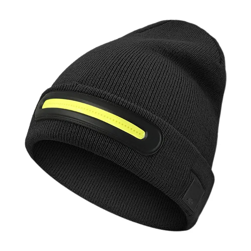 LED Beanie Hat Beanies Hat Night Scope USB Rechargeable Super Bright Warm Knitted Hat For Men Dad Husband Father