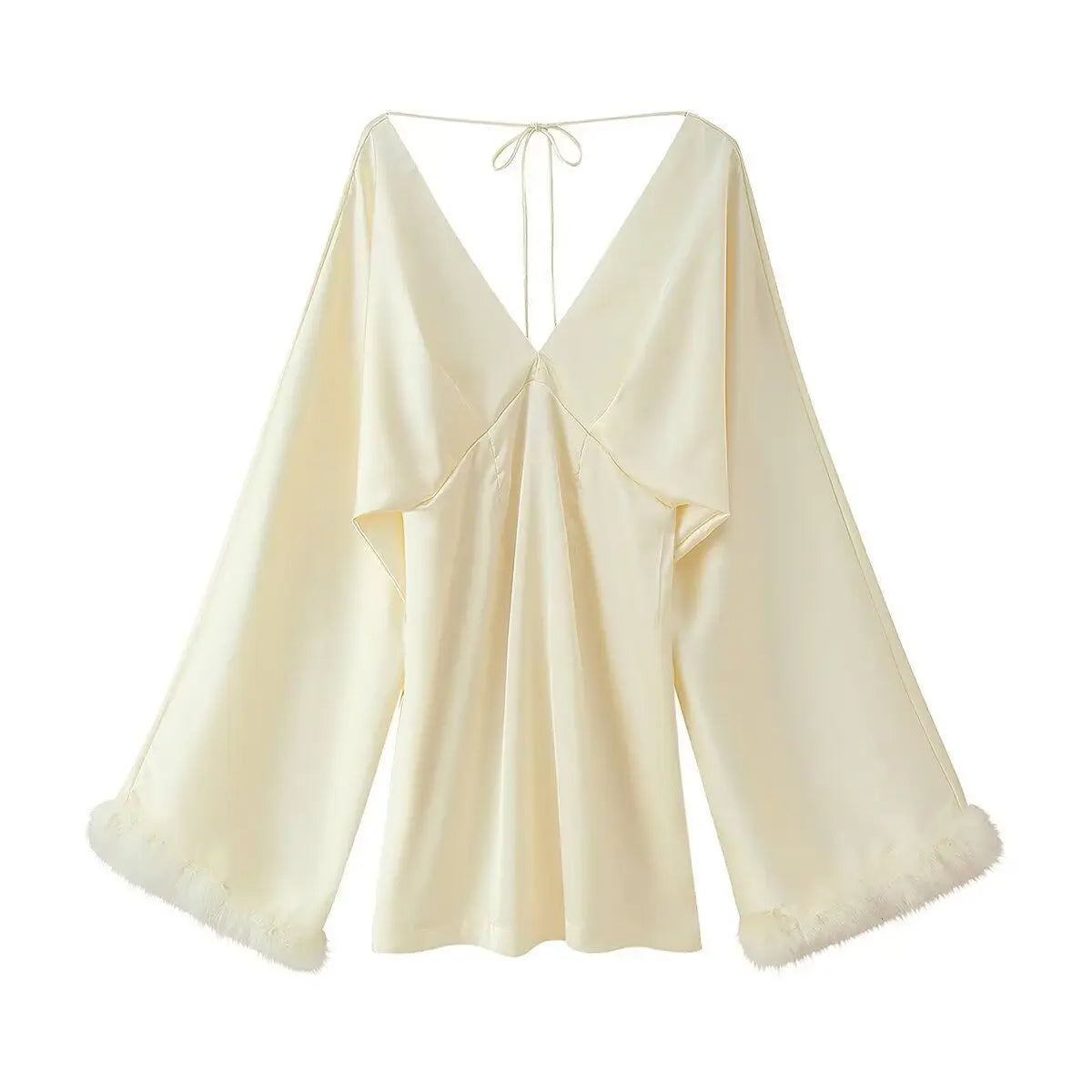 Women's Clothing Fashion Versatile Design Sense Niche Lazy Style Spice Girl Age-reducing Dress Feather Trim Skirt