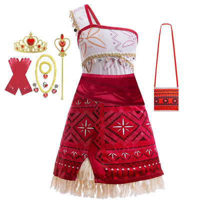 EtherealBe kids Moana 2 Halloween costume featuring dress, accessories and detailed design