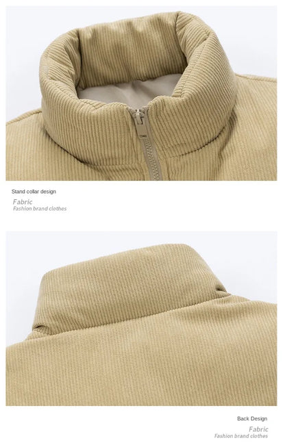 Jeep Spirit Men's Vest Autumn and Winter Stand Collar Sleeveless Warm Windproof Vest Fashion Sports Casual Vest Jack