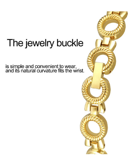 Luxury Golden Vintage Watch Women Elegant Amber Jewelry Quartz Wristwatch New In Women's Watches Fashion Bracelet Gold Watch