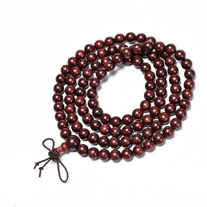 African Lobular Red Sandalwood Beads Zambia Red Sandalwood Hand String 8mm 108 Rosary Beads Men's and Women's Bracelet Wholesale