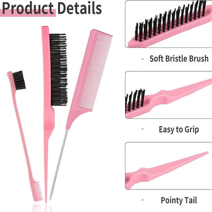 3pcs Dye Hair Set Plastic Hairdressing Hair Color Mix Stirrer Rod Hair Dyeing Brush Salon Styling Tools Barber Accessories