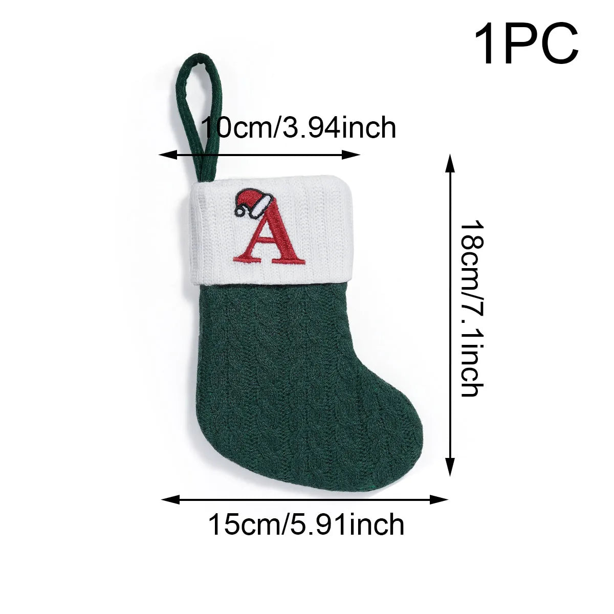 Christmas Letters Stocking Christmas Decor For Home 2024 Xmas Tree Pendant Gifts Green Snowflake Socks Christmas Party Decors