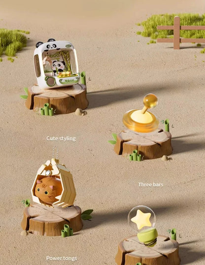 Children Mini Claw Machine Toy DIY Coin Operated Play Game Electric Clip Doll Arcade Machine Kids Interactive Toy Christmas Gift