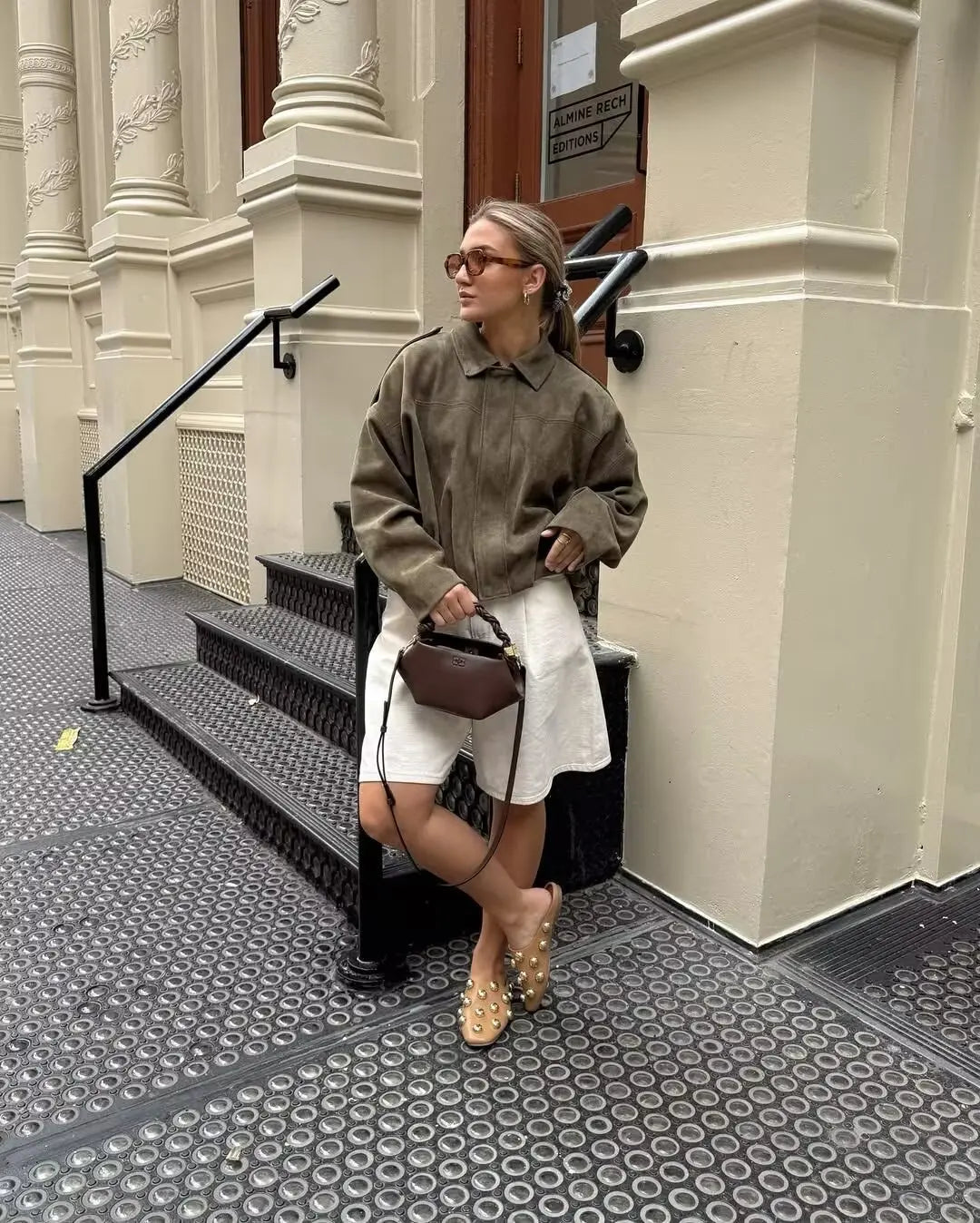 Women's 2025 new Jackets Autumn Fashion Loose Bat Sleeves Elegant Women's Jackets Chic Street Youth Autumn Long Sleeves Coats