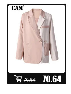 [EAM] Orange Big Size Casual Knitting Cardigan Sweater Lapel Long Sleeve Women New Fashion Tide Spring Autumn 2026 1DJ3315