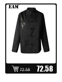 [EAM] Orange Big Size Casual Knitting Cardigan Sweater Lapel Long Sleeve Women New Fashion Tide Spring Autumn 2026 1DJ3315