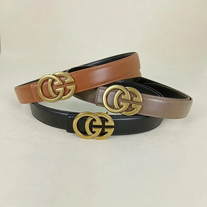 GG fashion cowhide real leather belt for women luxury desiner Unisex men's belt elegant girdle belt female jeans waistband