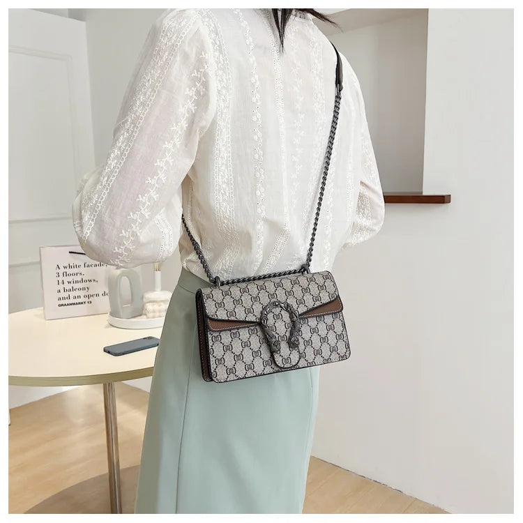 Fashion Popular Women's Bag Trend Brand Retro Chain Shoulder Bag High Quality Ladies Crossbody Bag Designer Luxury Handbag