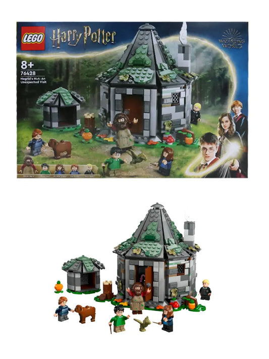 LEGO 76428 Harry Potter Hagrid’s Hut: An Unexpected Visit, Harry Potter Toy with 7 Characters and a Dragon for Magical Role Play