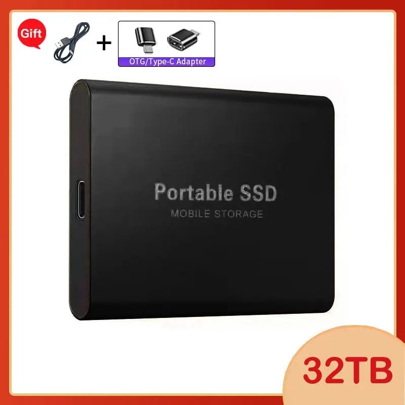 Lenovo 1TB External Hard Disk 2TB High-Speed Hard Drive USB3.1 Type-C Solid State Drive Storage Disks for Laptops/Desktop/Mac