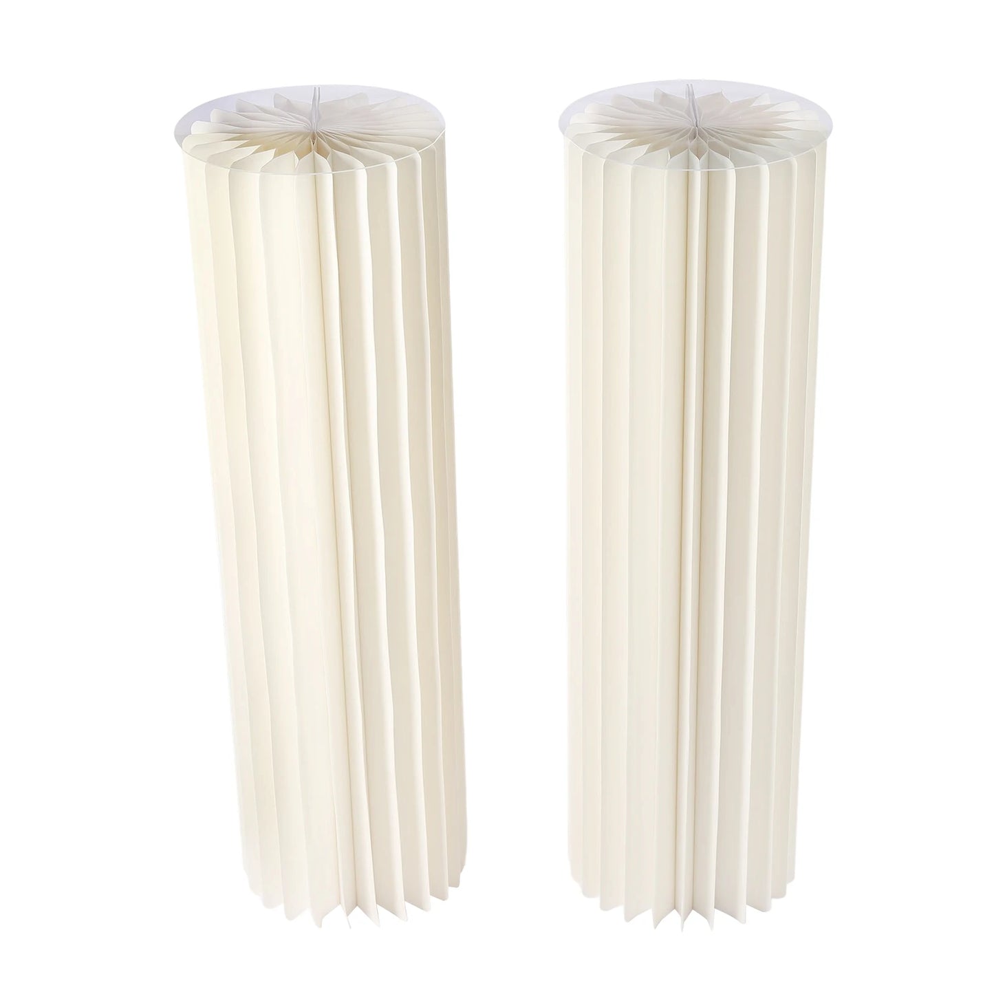 2/3/4PCS Wedding Party Flower Stand Cylinder Cardboard Centerpiece with Pvc Panels Cylinder Flowers Stand Wedding Centerpieces