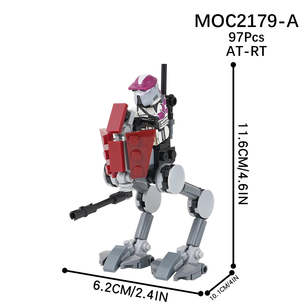 EtherealBe STEM gift for kids featuring a 97-piece AT-RT model with detailed design