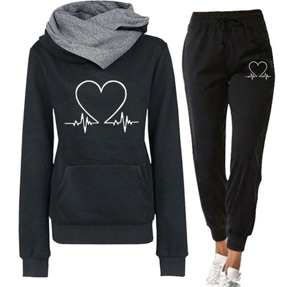 Women Tracksuit Two Piece Set Winter Autumn Hoodies Pants Pullovers Sweatshirts Female Jogging Woman Clothing Sport Suit Outfits