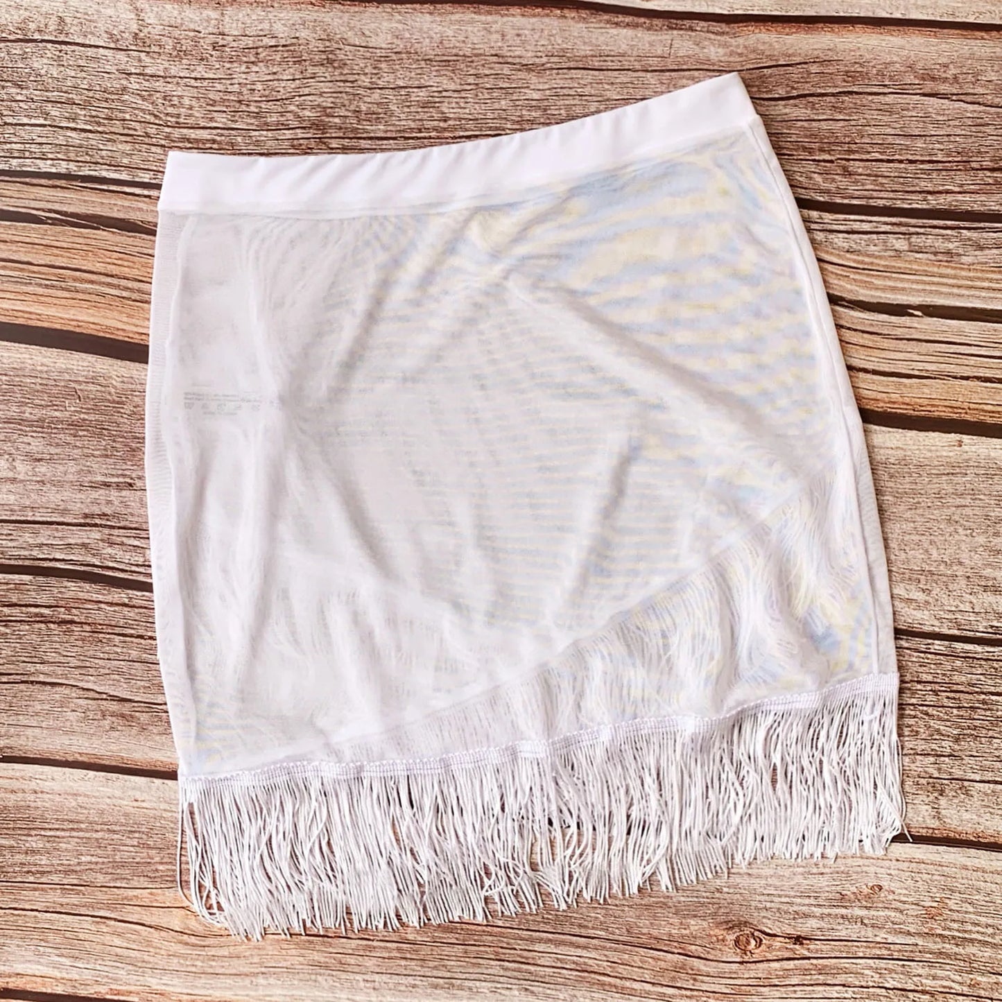 Plus Size 5XL Women Beach Bikini Cover Up Mesh Wrap Skirt Tassel Sarong Scarf Beachwear Bathing Suit Beachwear Swimsuits