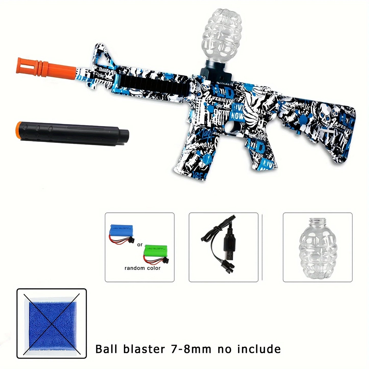 Blaster Electric, M4A1 Blaster, Splatter Ball Gun Full Auto For Summer Outdoor Shooting Game Gift(without bullet)