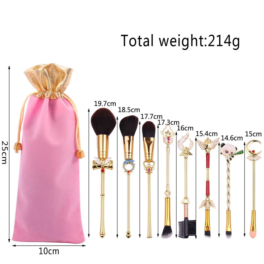 8Pcs Game League of Legends Make Up Brush Set Star Guardian Blush Eye Shadow Brush Foundation Concealer Brush Cosmetics Tools