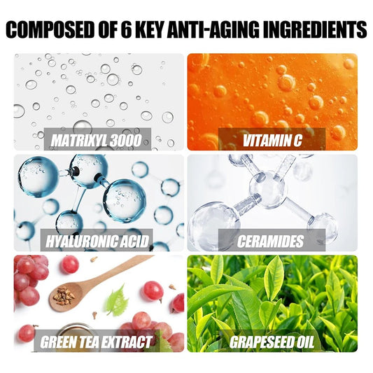 Deep Cleansing Anti-Wrinkle Serum 30ML Vitamin C Anti-aging Firming Skin Fade Fine Lines Easily Absorbed hydrated Tightened