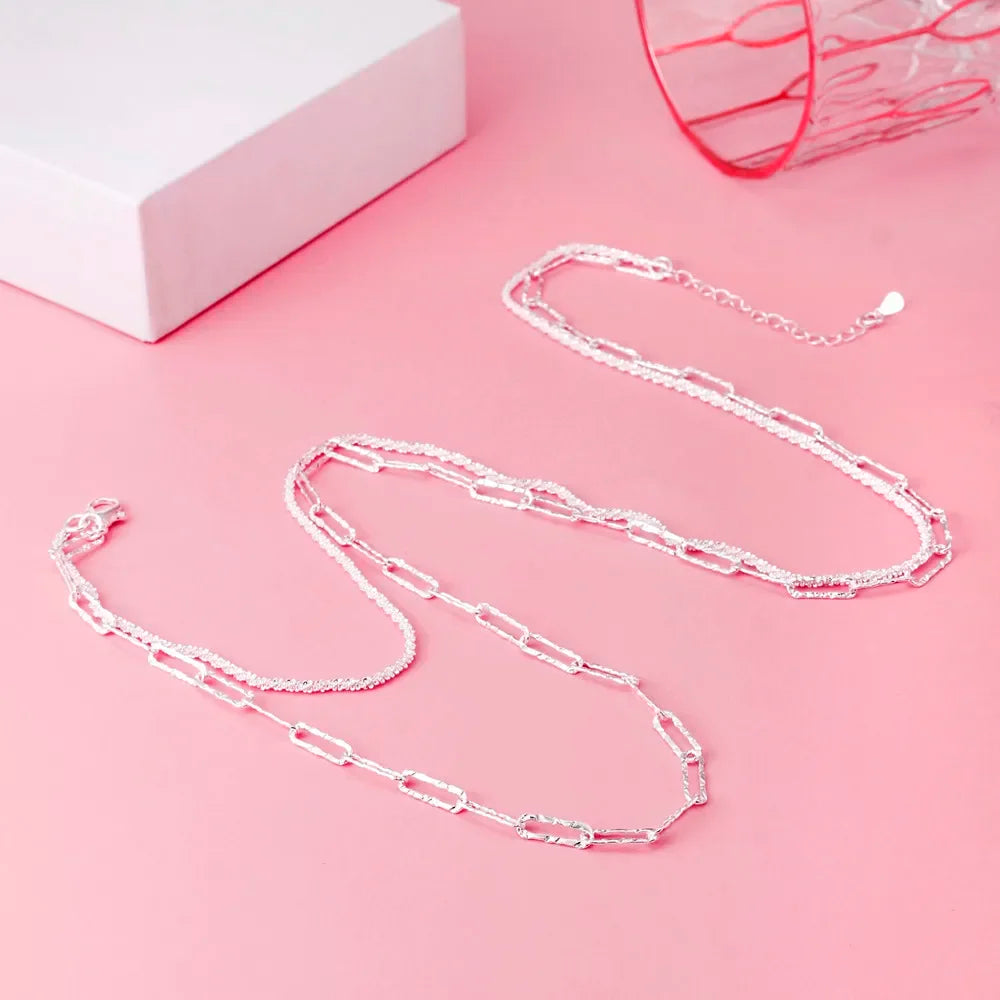 925 Sterling Silver Romantic Bracelet Necklaces For Women Fashion Designer Party Wedding Accessories Jewelry Sets Christmas Gift