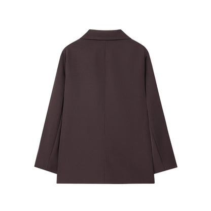 KONDALA Elegant Double Breasted Suit Women's Fall Commute Lapel Blazer Coat 2025 Spring Autumn Minimalist Office Lady Blazer