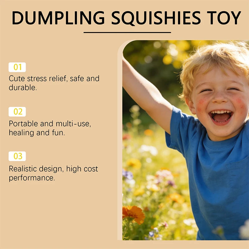 Simulation Flash Dumpling Pressure Ball Slow Rebound Soft Pinch Decompression Baozi  modeling stress relief toy birthday Gifts