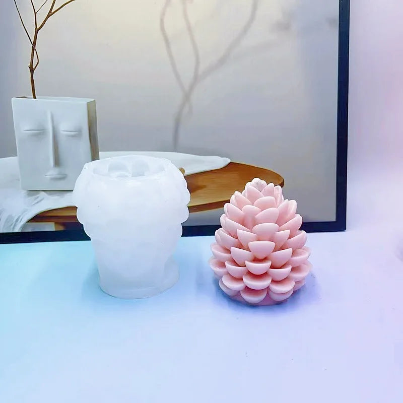 Christmas Series Pine Cone Silicone Candle Mould DIY Handmade Pine Cone Candle Plaster Resin Crafts Soap Mould Christmas Gift