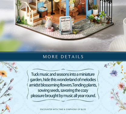 Handmade Wooden Miniature Doll House Kit 3D Puzzle Assembled Building Model Kit With LED Light DollHouses Toy For Christmas Gift