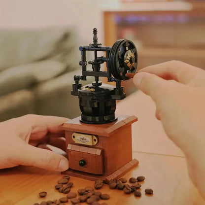 Classic Creative Coffee Machine Mini Diamond Model Building Blocks MOC Construction Bricks Collection Toy Children Xmas Gift