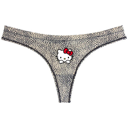 EtherealBe Hello Kitty Leopard Thong Underwear Set