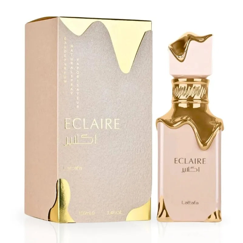 Lattafa Eclaire Eau de Parfum Spray 100ml Premium Arabian Perfumes Lasting Floral Sweet Gourmand Perfume for Women 3.4 Ounce