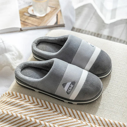 Winter Footwear Flat New Women Thick Indoor Home Non Slip Versatile House Shoes Warm Plush Cotton Slippers For Men