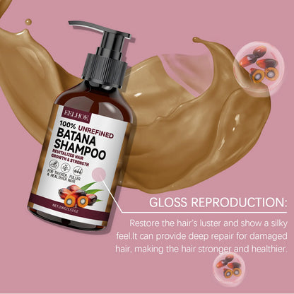 EELHOE Batana Oil Hair Shampoo and Conditioner Anti Frizz Bright Deep Nourish Anti Hair Loss Treatment for Hair Growth Products