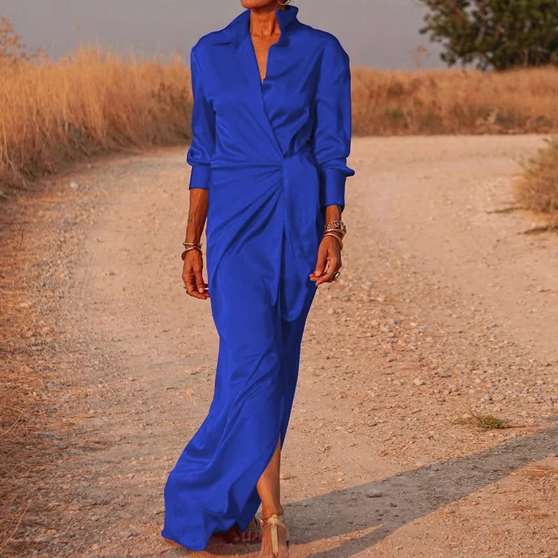 EtherealBe Elegant Long Sleeve Split Dress