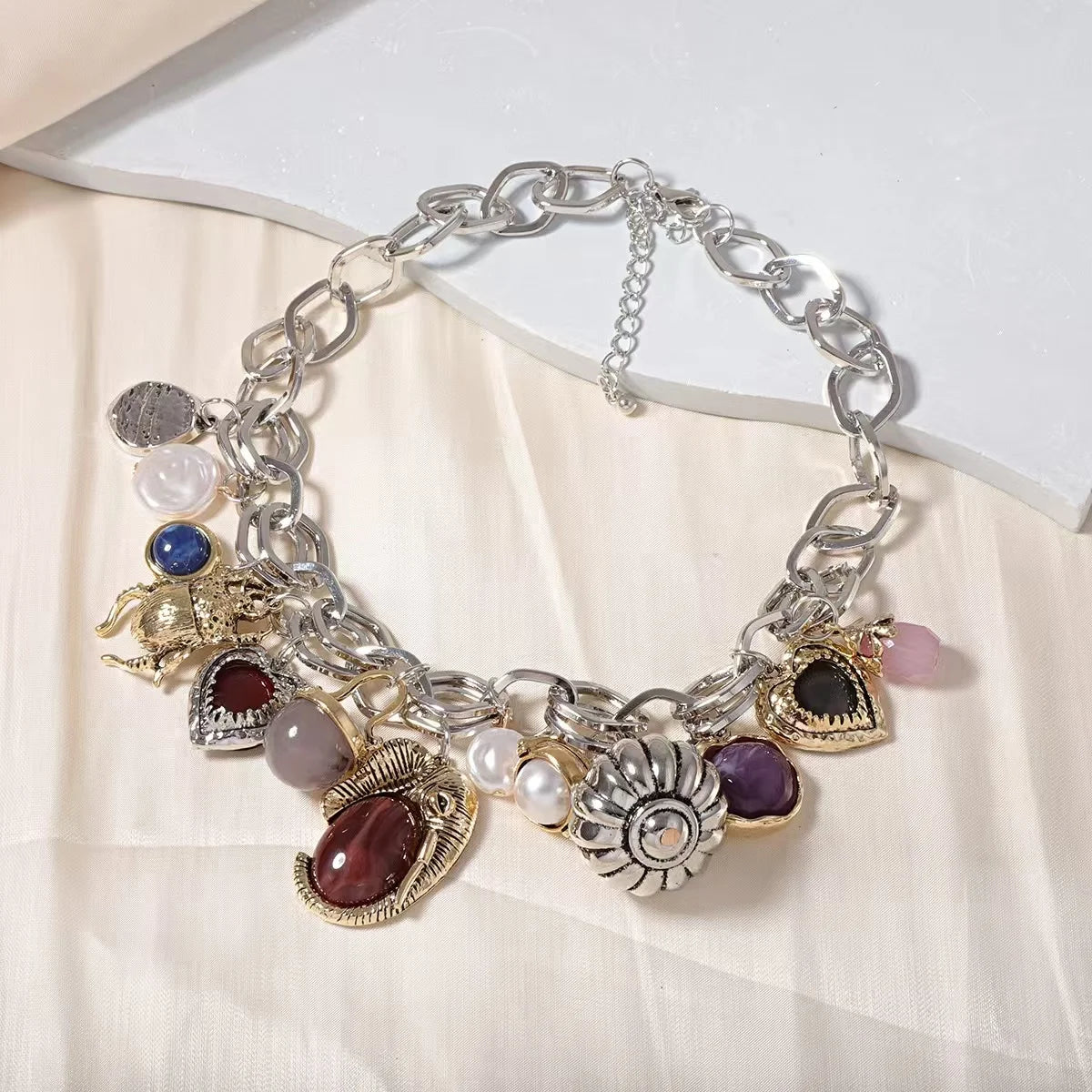 Zvoijio New Personalized Retro Fashion Multiple Pendant Necklace