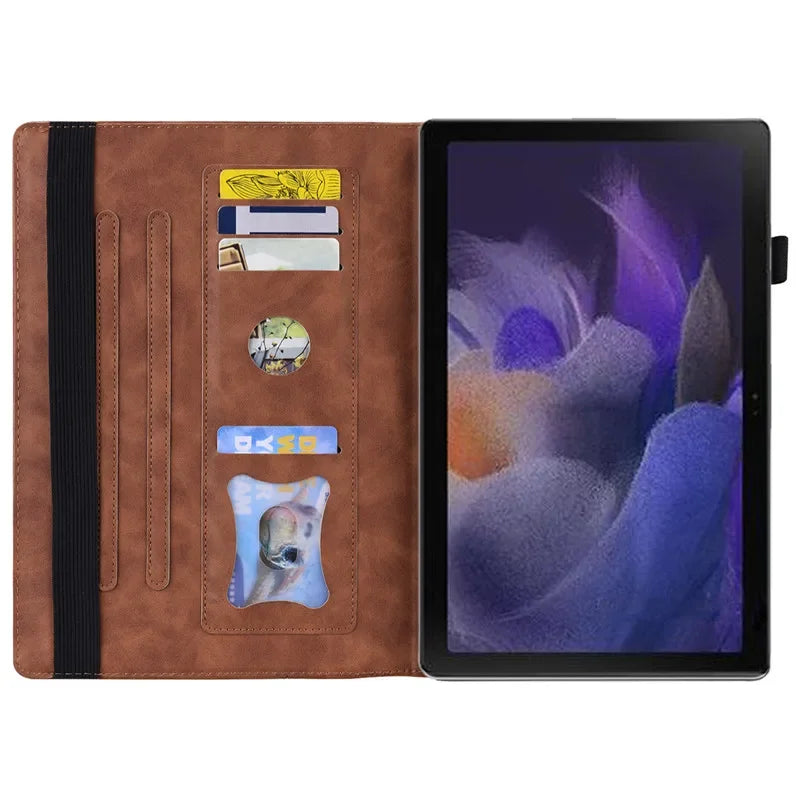 Coque For Samsung Tab A9 Plus 11" Tablet Case Luxury PU Leather Wallet Cover For Galaxy Tab A9+ SM-X210 SM-X215 SM-X216B Funda