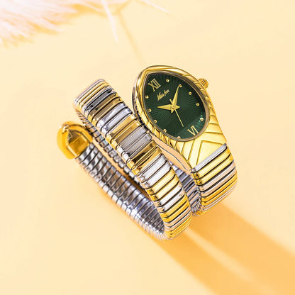 Top Brand MISSFOX Women's Watches New Quartz Snake Shape Simple Ladies Watch Fashion Unique Strap Waterproof Wristwatches
