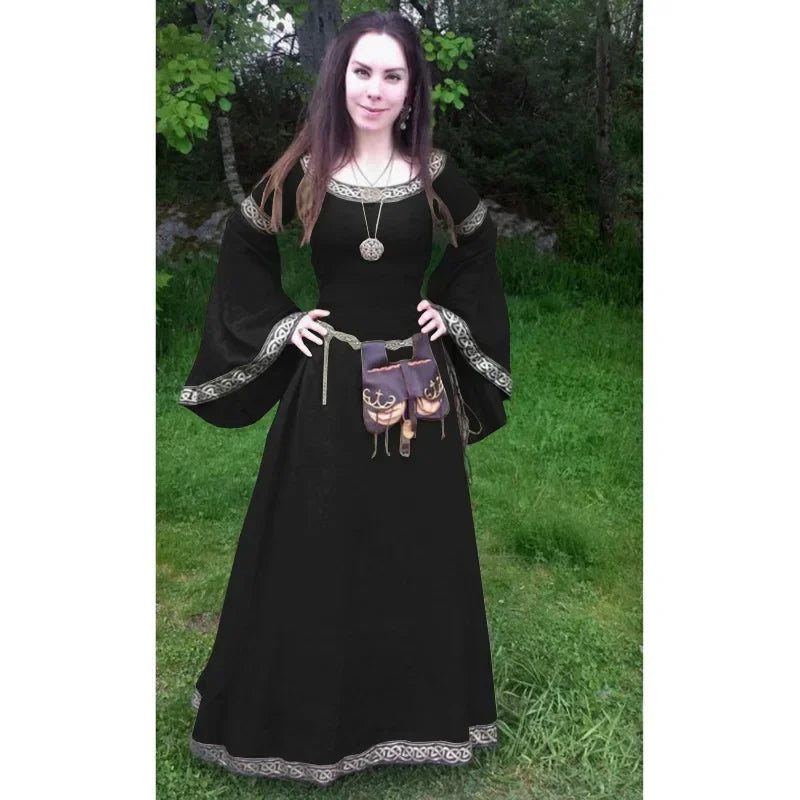 Medieval Gothic Cosplay Costumes for Women Halloween Carnival Fancy Dress Up Party Performance Renaissance Disfraz Hombre