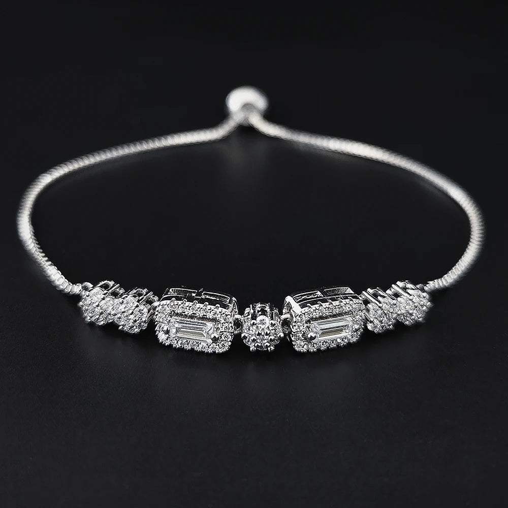 2024 New Arrival Fashion Silver Color Bracelet Bangle for Women Christmas Gift Jewelry Wholesale S026