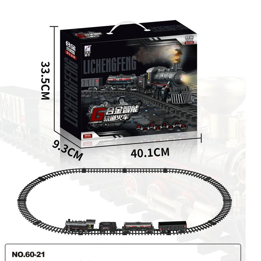 Remote Control Track Train Simulation  Electric Toy Trains Set Christmas Gift     Toys for Age 3 4 5 6 + Kids