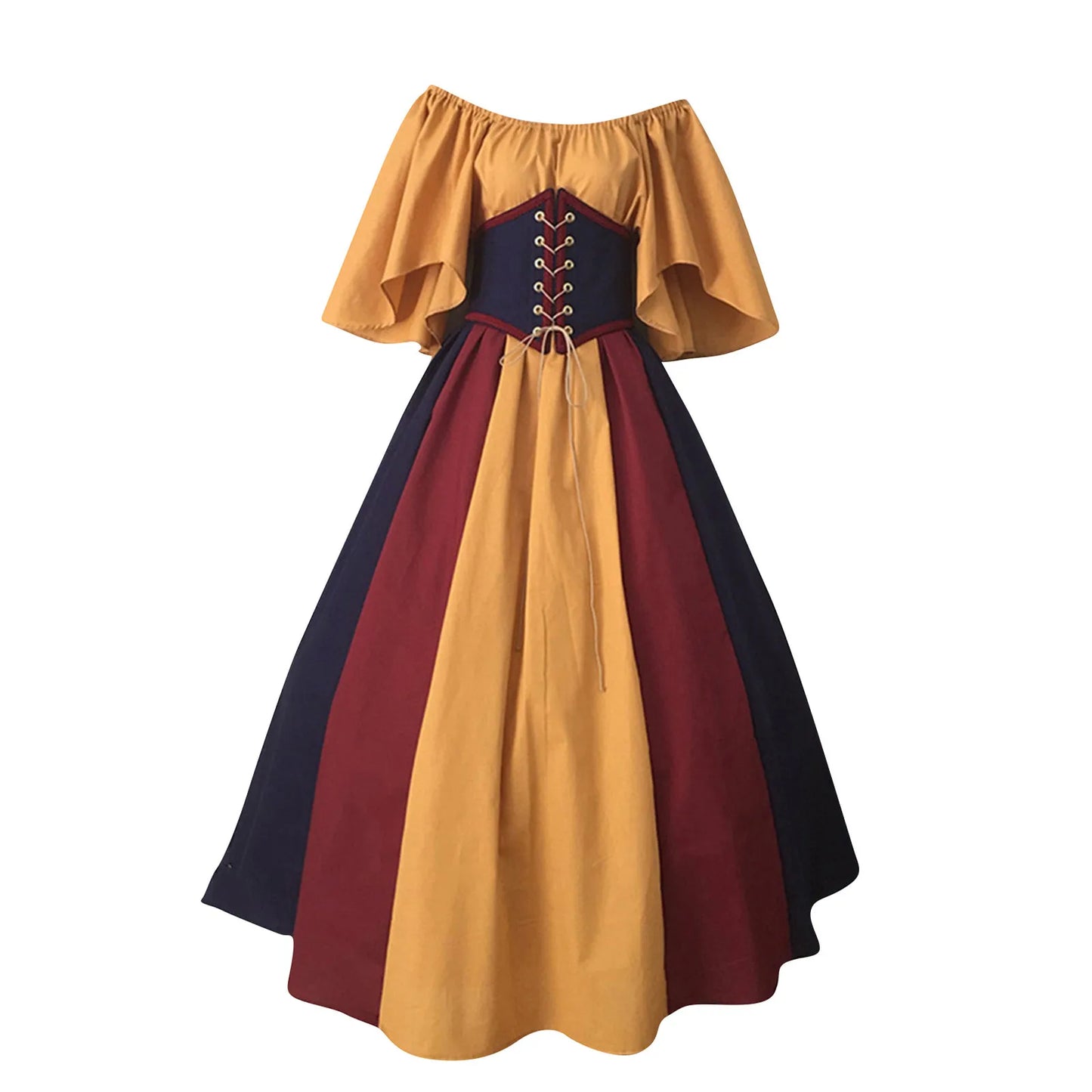 New Medieval Costume for Women Halloween Corset Gothic Renaissance Dress Plus Size Flare Sleeve Ball Gown Cosplay Clothes