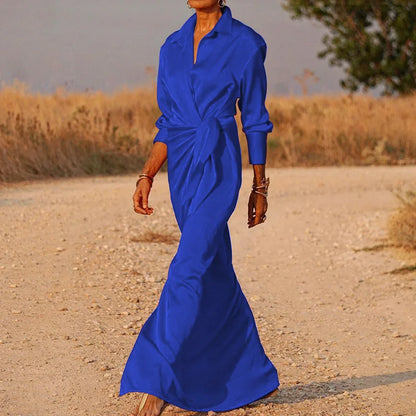 EtherealBe Elegant Long Sleeve Split Dress