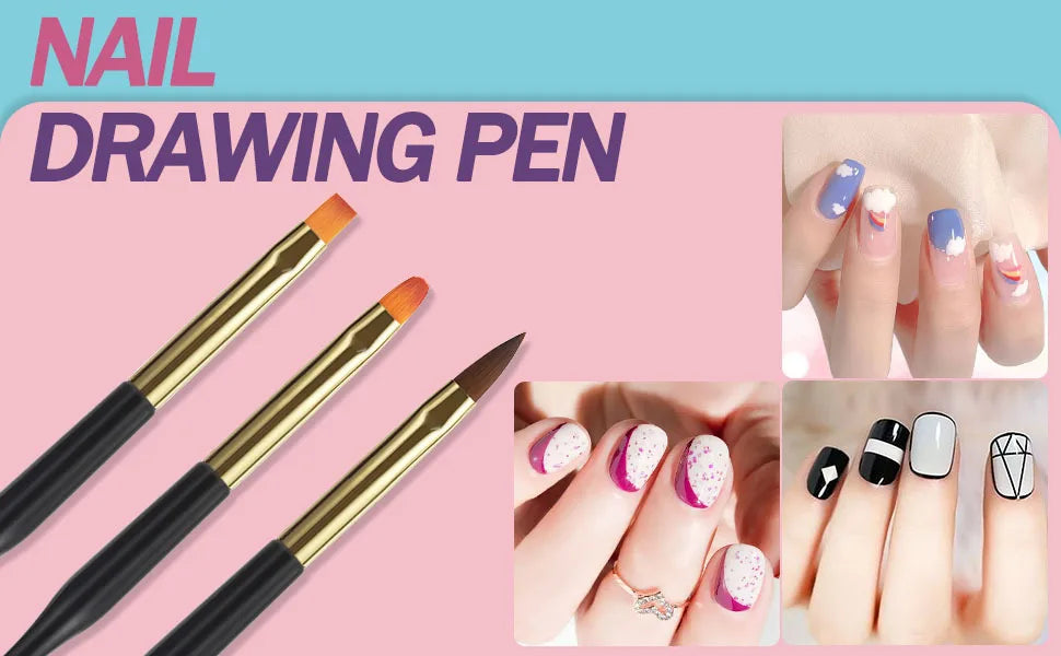 31-Piece UV Gel Nail Brush Set, UV Gel Nail Brushes, Including Dotting Brushes, Carving, Painting, and Gradient Brushes