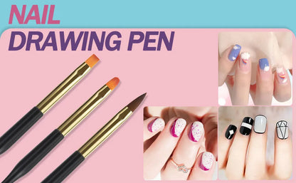 31-Piece UV Gel Nail Brush Set, UV Gel Nail Brushes, Including Dotting Brushes, Carving, Painting, and Gradient Brushes