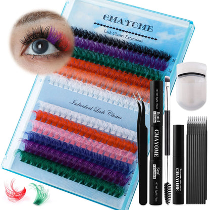 DIY Lash clusters set Colour Manga Eyelashes Extensions False eyelash bundle natural Fluffy Lashes Halloween cosplay makeups